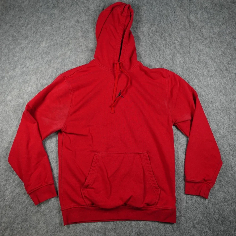 Nike Jordan Hoodie Men Small Red Crossover Dri Fit Jumpman Pullover Sport FV8606